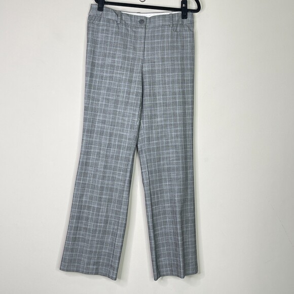 LOFT 2020 Plaid Straight Leg Windowpane Pants Women's Size 6 - Picture 1 of 9